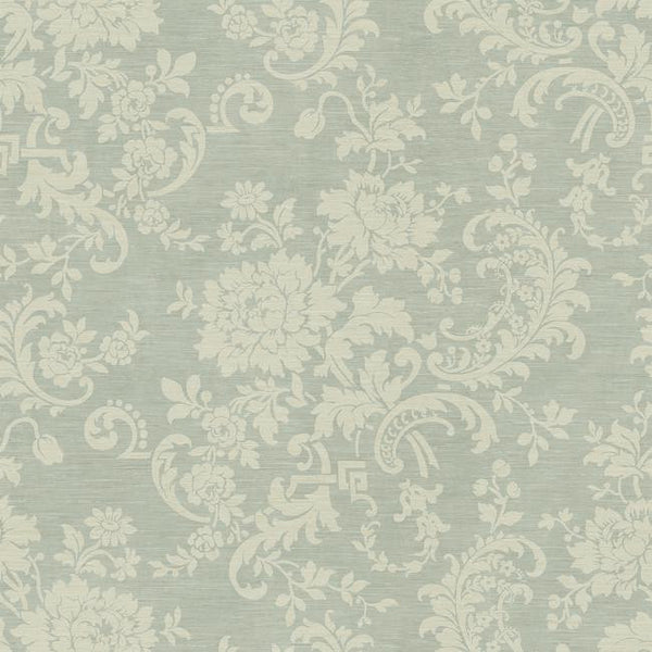 York JR5740 Sapphire Oasis Silk Floral Wallpaper