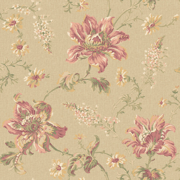 York JR5754 Sapphire Oasis Floral Wallpaper