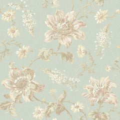 York JR5758 Sapphire Oasis Floral Wallpaper