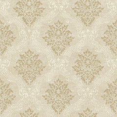 York JR5763 Sapphire Oasis Framed Damask Wallpaper