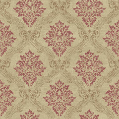 York JR5764 Sapphire Oasis Framed Damask Wallpaper