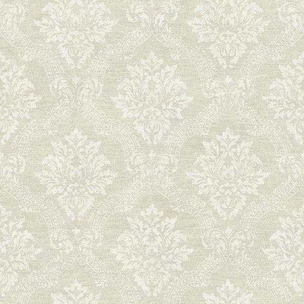 York JR5766 Sapphire Oasis Framed Damask Wallpaper