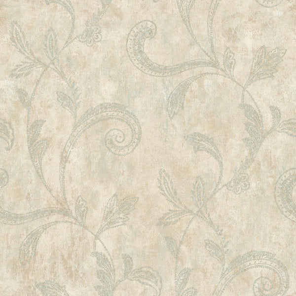 York JR5791 Sapphire Oasis Paisley Trail Wallpaper