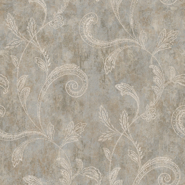 York JR5792 Sapphire Oasis Paisley Trail Wallpaper