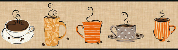 York Wallpaper KB8502B Bistro 750 Coffee Mug Border