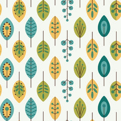 York KB8528 Bistro 750 Retro Leaves Wallpaper