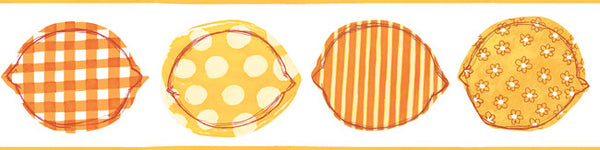 York Wallpaper KB8620BD Bistro 750 Printed Lemons Border