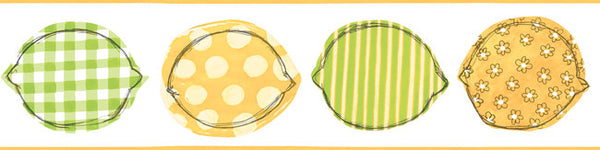 York Wallpaper KB8621BD Bistro 750 Printed Lemons Border