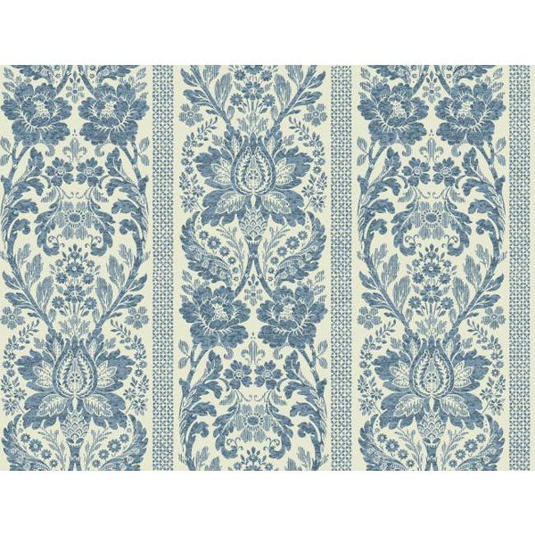 York KC1843 French Dressing Floral Damask Stripe Wallpaper