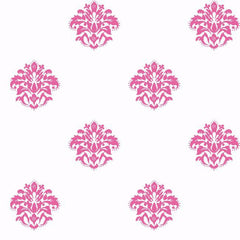 York KD1721 Pink & Purple Book Damask Spot Wallpaper