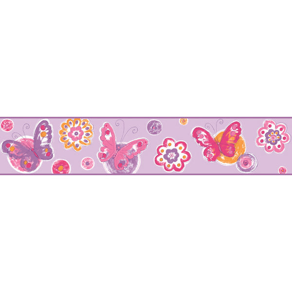 York Wallpaper KS2252BD Cool Kids Butterfly Circle Border