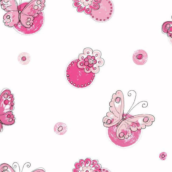 York KS2258 Cool Kids Butterfly Circle Wallpaper