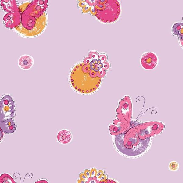 York KS2259 Cool Kids Butterfly Circle Wallpaper
