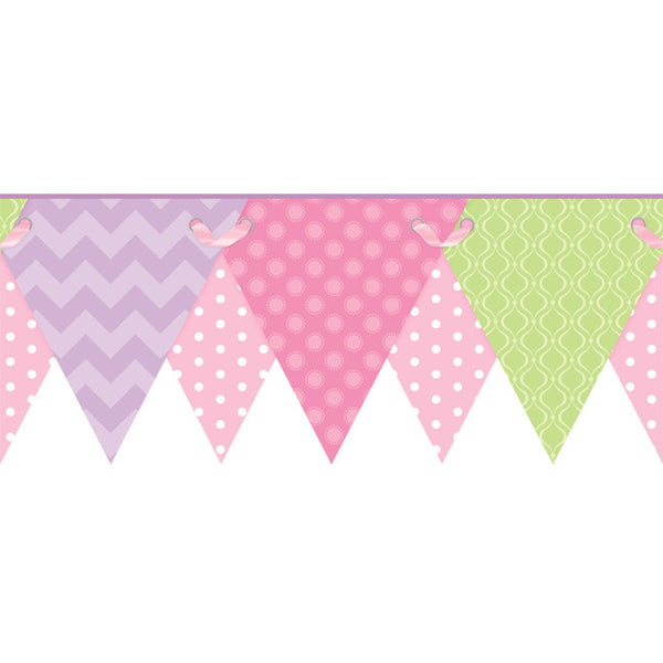 York Wallpaper KS2287BD Cool Kids Geometric Pennant Border