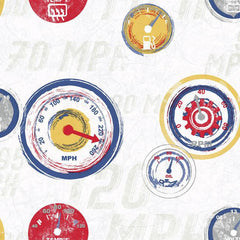 York KS2324 Cool Kids Race Car Gauges Wallpaper