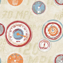 York KS2326 Cool Kids Race Car Gauges Wallpaper