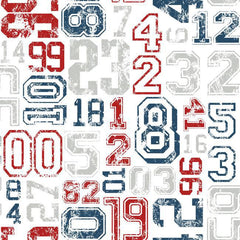 York KS2363 Cool Kids Varsity Number Wallpaper