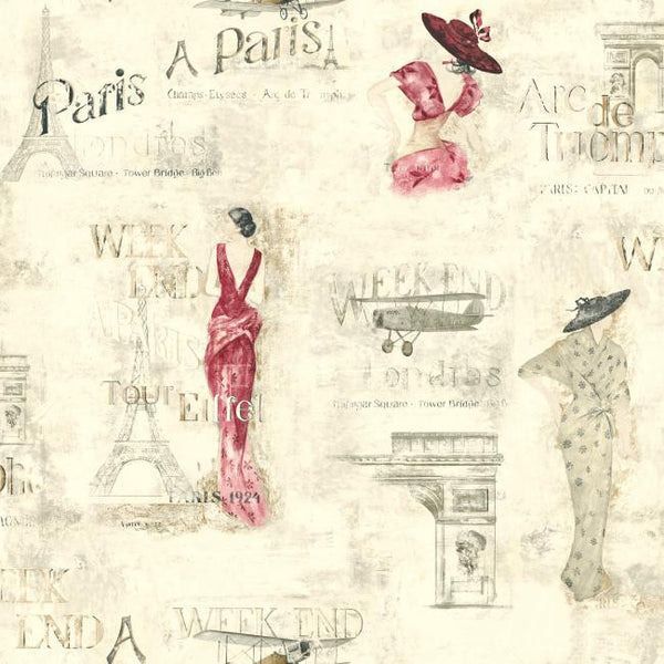 York KW7531 Europa II Weekend In Paris Prepasted Wallpaper