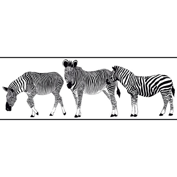 York Wallpaper KW7765BD Border Portfolio II Zebra Border