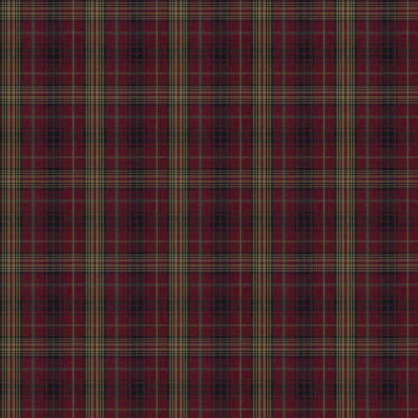 Ralph Lauren Fabric LCF13565F Kensington Tartan Burgundy