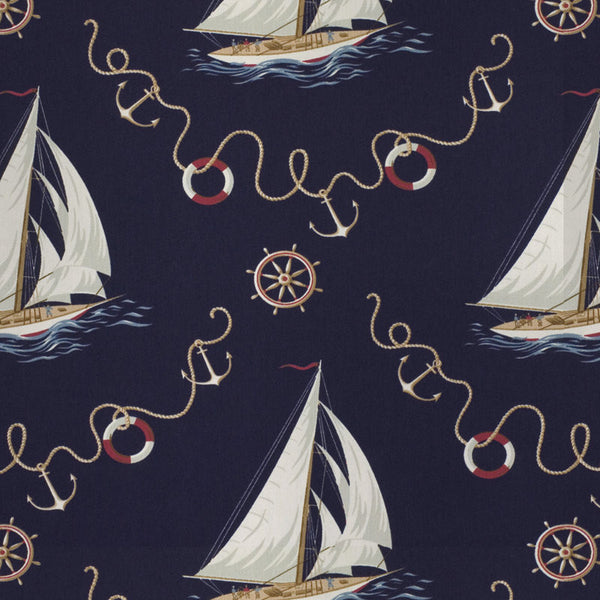 Ralph Lauren Fabric LCF18880F Inlet View Navy