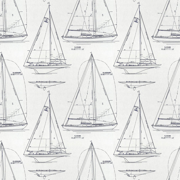Ralph Lauren Fabric LCF20918F Chesapeake White/Navy