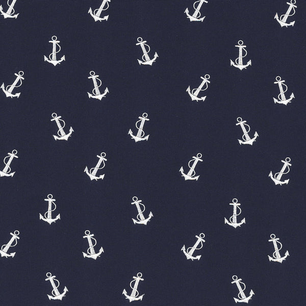 Ralph Lauren Fabric LCF64791F Upper Deck Embroidery Navy