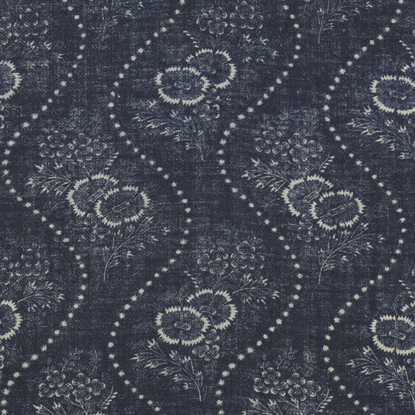 Ralph Lauren Fabric LFY64040F Etienne Floral Stripe Indigo