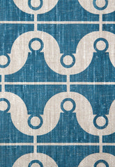 FSchumacher Fabric LONDON-BRIDGE-3 London Bridge Prussian