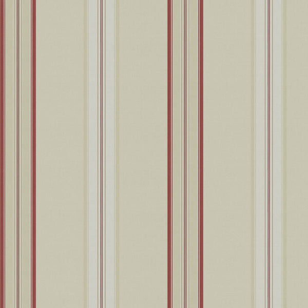 Ralph Lauren Wallpaper LWP30599W Dunston Stripe Vermillion