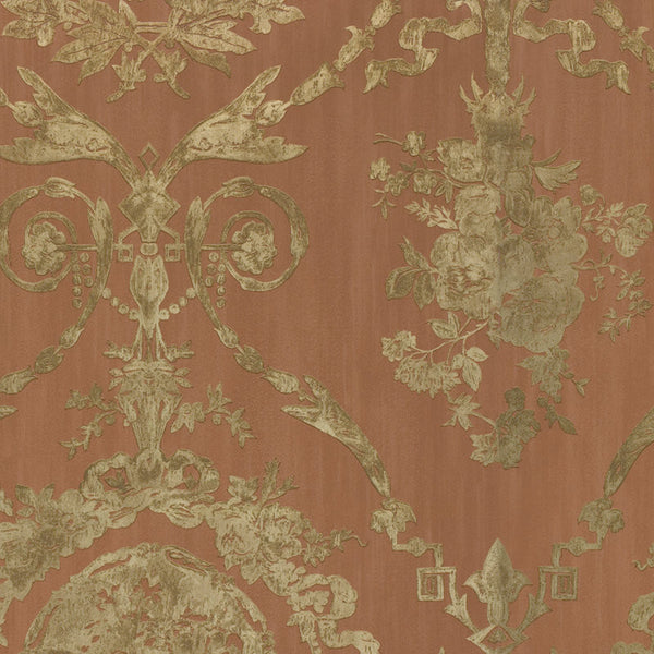 Ralph Lauren Wallpaper LWP50890W Abbeywood Damask Armagnac