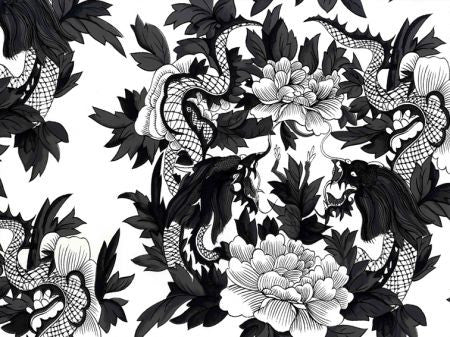 Ralph Lauren Wallpaper LWP60752W Nanking Black Pearl