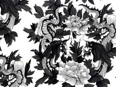Ralph Lauren Wallpaper LWP60752W Nanking Black Pearl