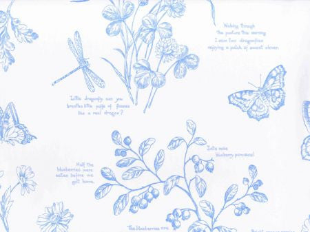 Ralph Lauren Wallpaper LWP62213W Nature Study Toile Blueberry