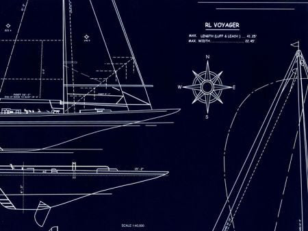 Ralph Lauren Wallpaper LWP62220W Collection Chesapeak White On Navy