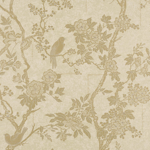 Ralph Lauren Wallpaper LWP64357W Marlowe Floral Vintage Gold