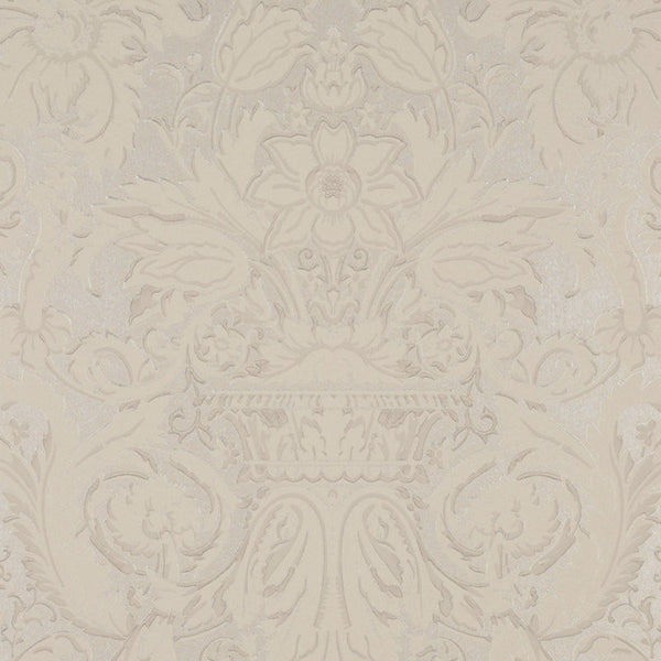 Ralph Lauren Wallpaper LWP64368W Chelsea Damask Platinum