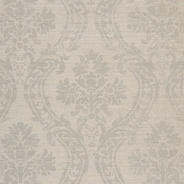 Ralph Lauren Wallpaper LWP64369W Isora Damask Platinum Platinum