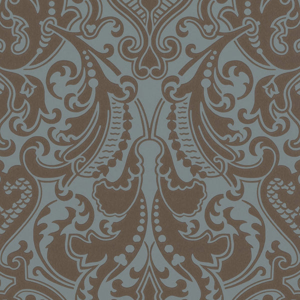 Ralph Lauren Wallpaper LWP65713W Gwynne Damask Peacock