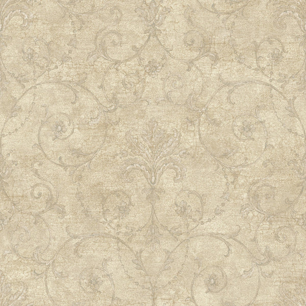 York NK2037 Nantucket Baroque Allover Wallpaper