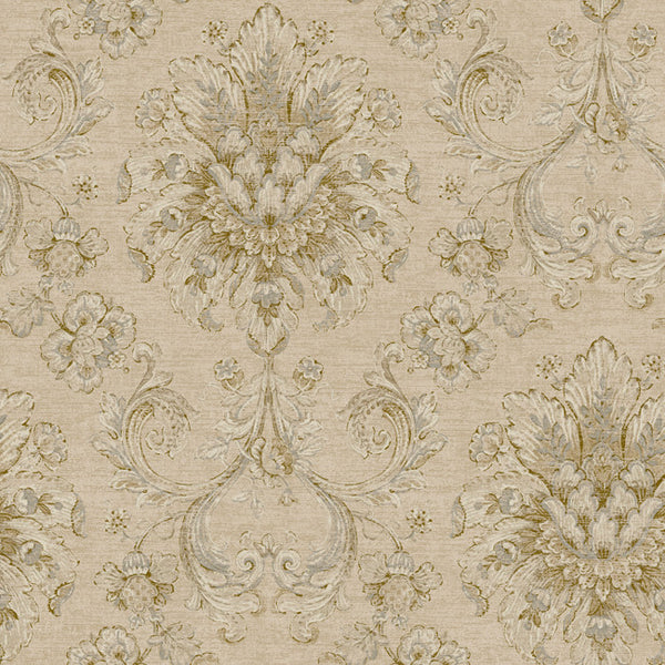 York NK2055 Nantucket Jacobean Damask Wallpaper