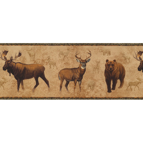 York Wallpaper NM6633B Border Portfolio II North American Animals Border