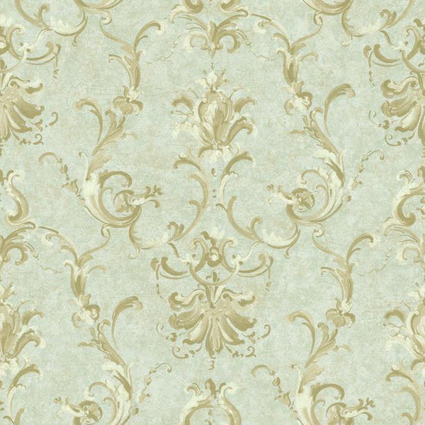 York NV6031 Baton Rouge Painterly Ornamental Damask Wallpaper