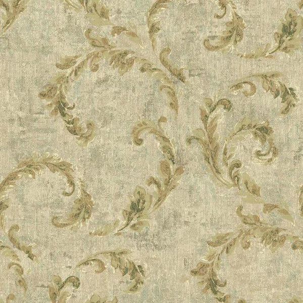 York NV6055 Baton Rouge Vintage Scroll Wallpaper