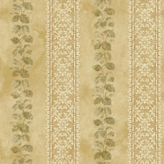 York NV6093 Baton Rouge Ornamental Leaf Trellis Stripe Wallpaper