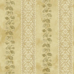 York NV6096 Baton Rouge Ornamental Leaf Trellis Stripe Wallpaper