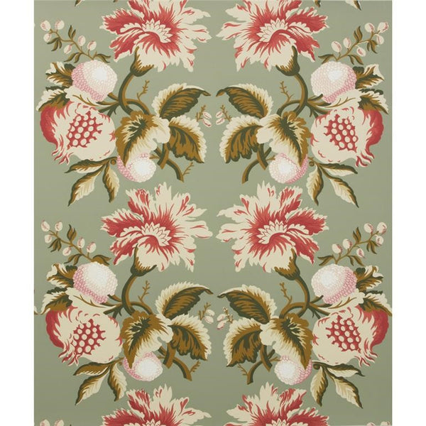 Lee Jofa Wallpaper P2013101.319 Jessup Paper Sage/Berry