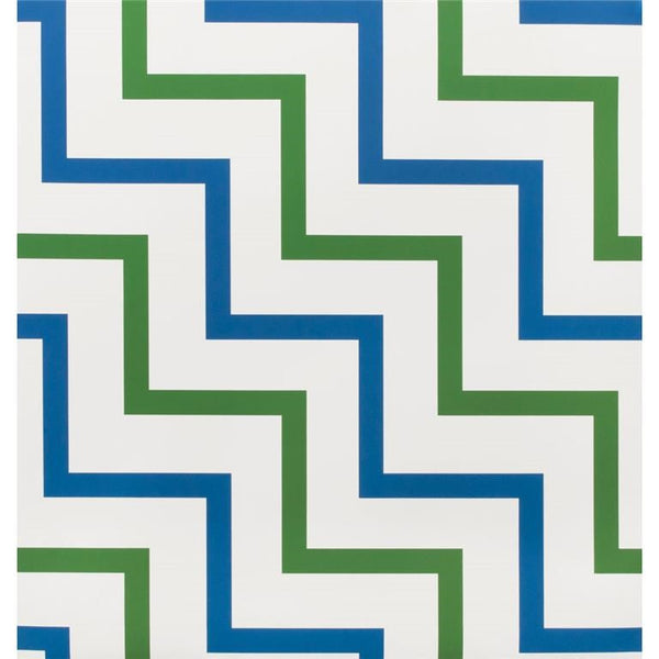 Lee Jofa Wallpaper P2013105.350 Zig Zag Paper Blue/Green