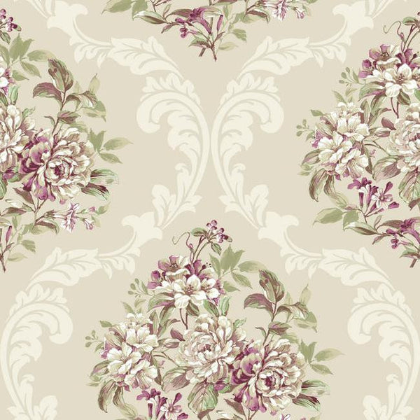 York Wallpaper PN0448 Framed Bouquet