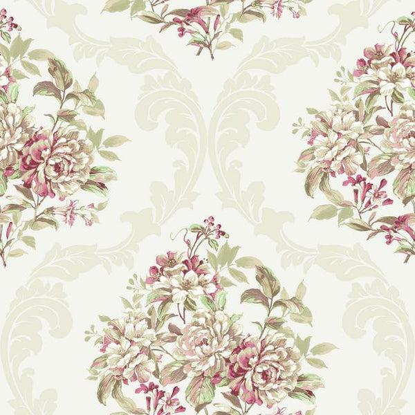 York Wallpaper PN0451 Framed Bouquet